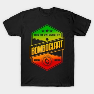 Rasta University Bomboclaat Rasta Colors Reggae T-Shirt